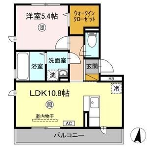 1LDK 間取り図
