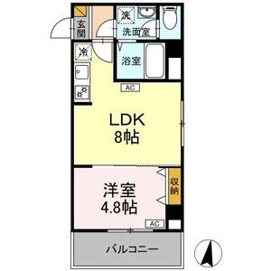 1LDK 間取り図