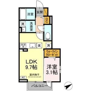 1LDK 間取り図