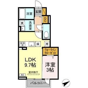 1LDK 間取り図