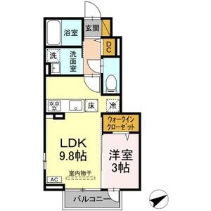 1LDK 間取り図