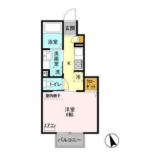 1K 間取り図