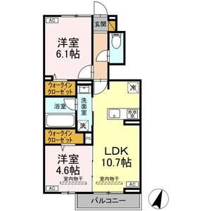 2LDK 間取り図