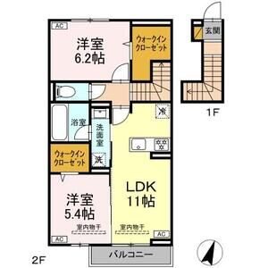 2LDK 間取り図