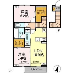 2LDK 間取り図