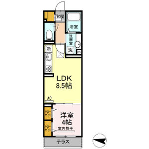 1LDK 間取り図