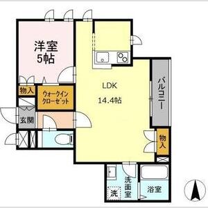 1LDK 間取り図