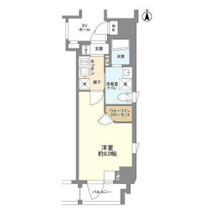 1K 間取り図