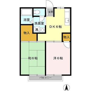 2DK 間取り図