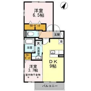 2DK 間取り図