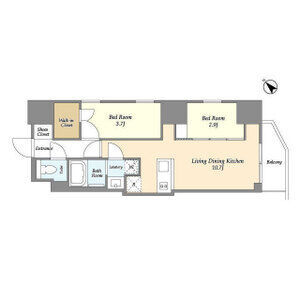 2LDK 間取り図
