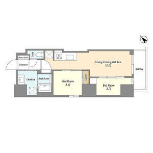 2LDK 間取り図