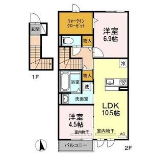 2LDK 間取り図