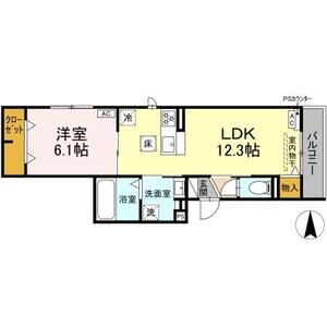 1LDK 間取り図
