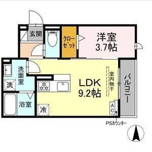 1LDK 間取り図