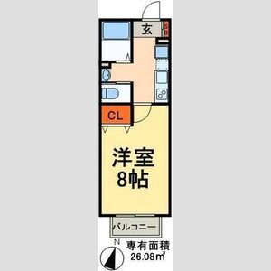 1K 間取り図