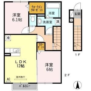 2LDK 間取り図