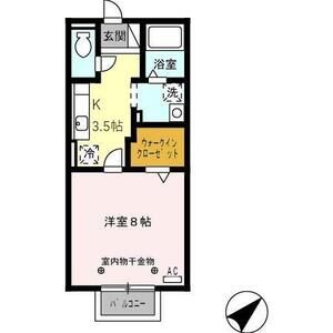 1K 間取り図