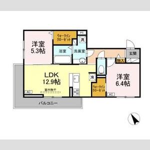 2LDK 間取り図