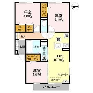 3LDK 間取り図