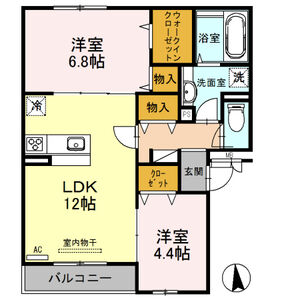 2LDK 間取り図