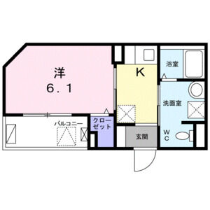 1K 間取り図