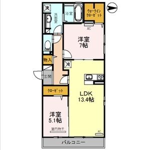 2LDK 間取り図