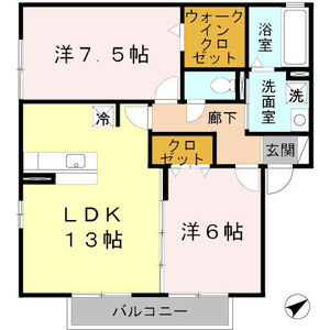 2LDK 間取り図