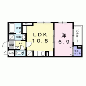 1LDK 間取り図