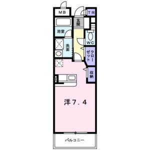 1K 間取り図