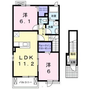 2LDK 間取り図