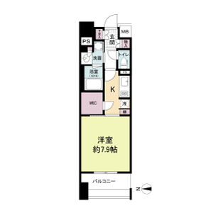 1K 間取り図