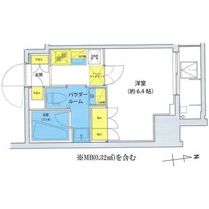 1K 間取り図