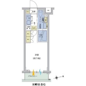 1K 間取り図