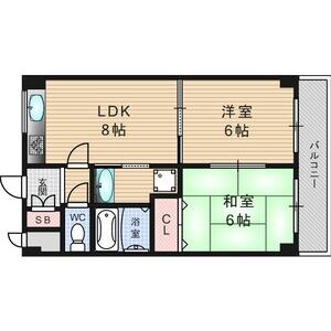2LDK 間取り図