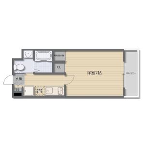 1K 間取り図
