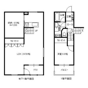 1LDK 間取り図