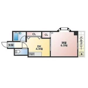 1DK 間取り図