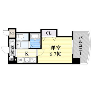 1K 間取り図