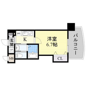 1K 間取り図