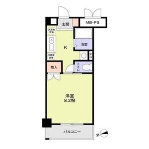 1K 間取り図