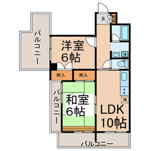 2LDK 間取り図