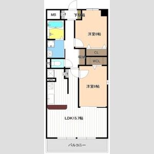 2LDK 間取り図