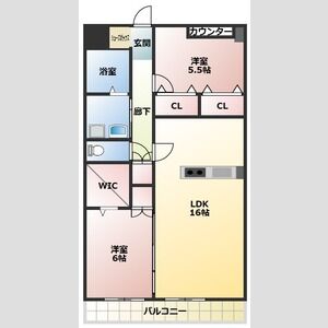 2LDK 間取り図
