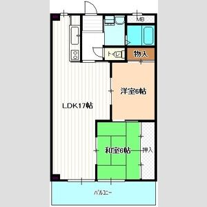 2LDK 間取り図