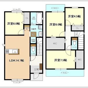 4LDK 間取り図