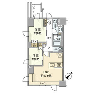 2LDK 間取り図
