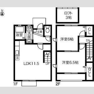 2LDK 間取り図