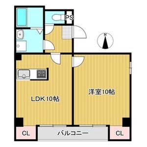 1LDK 間取り図