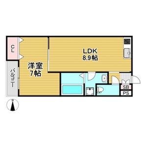 1LDK 間取り図